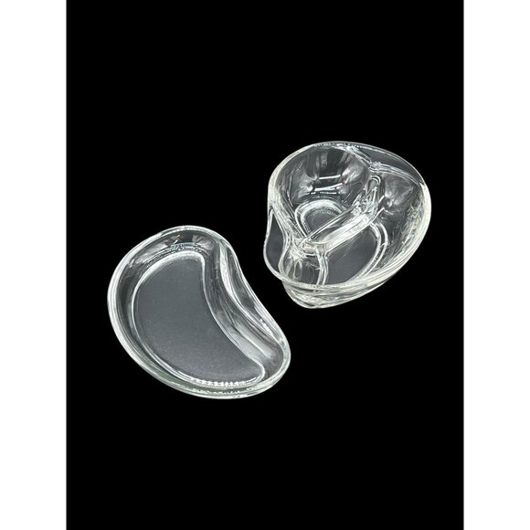 Vtg. Fostoria "Contour" Divided Relish Dish & Unbranded Relish Dish Set - Picture 4 of 10